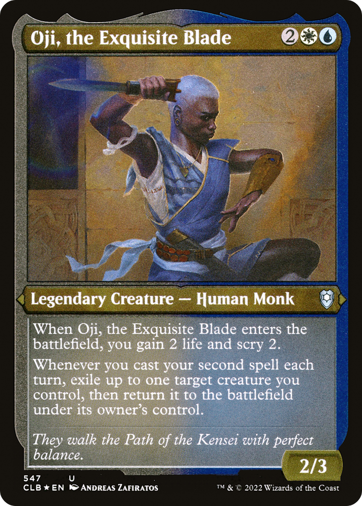 Oji, the Exquisite Blade (CLB-547) - Commander Legends: Battle for Baldur's Gate Etched Foil