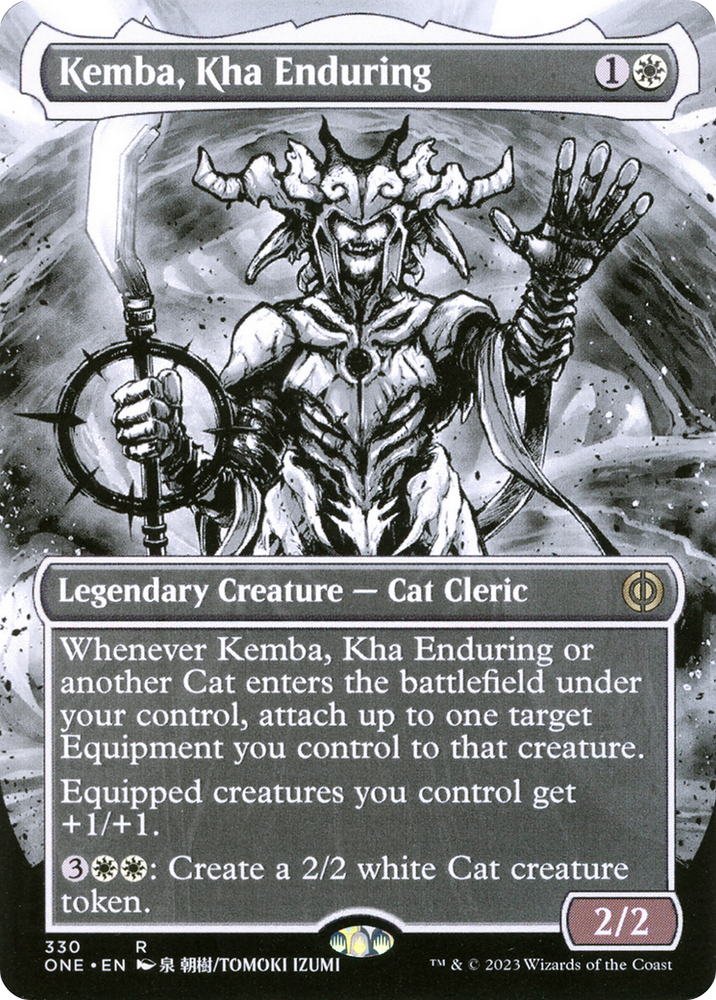 Kemba, Kha Enduring (Borderless) (ONE-330) - Phyrexia: All Will Be One: (Showcase) (Borderless) Foil