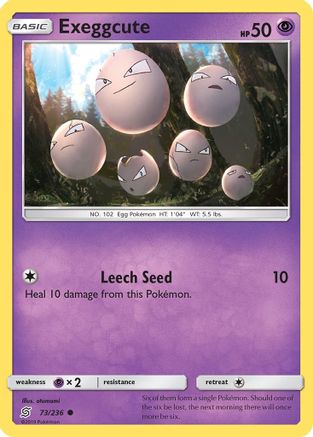 Exeggcute 073/236  - Reverse Holofoil SM  Unified Minds - Common