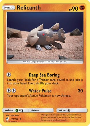 Relicanth 111/236  SM  Unified Minds - Uncommon