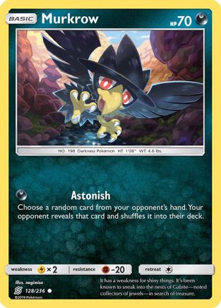 Murkrow (128) 128/236  - Reverse Holofoil SM  Unified Minds - Common