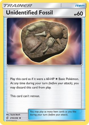 Unidentified Fossil 210/236  SM  Unified Minds - Uncommon