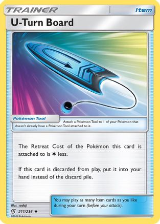 U-Turn Board 211/236  - Reverse Holofoil SM  Unified Minds - Uncommon
