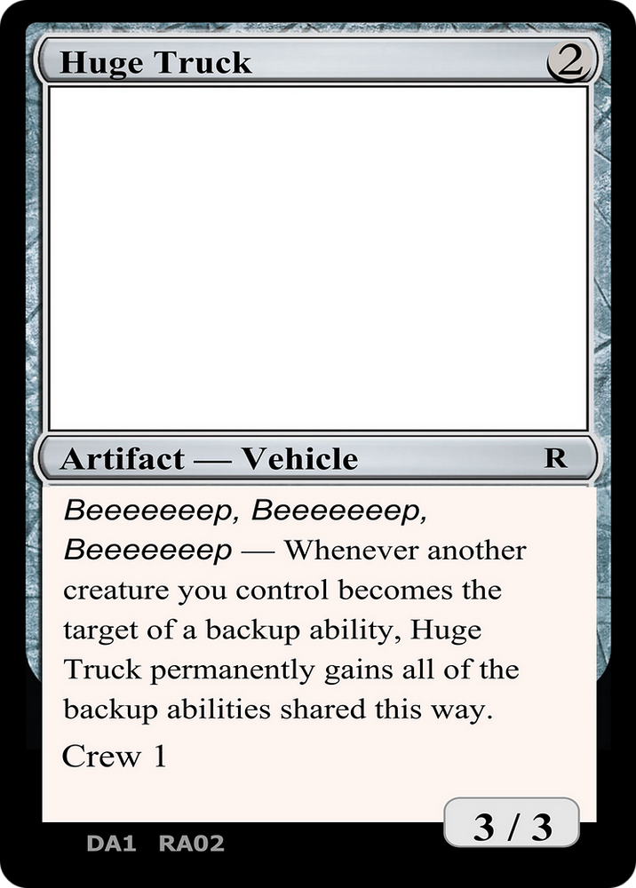 Huge Truck (UNK-RA02B) - Unknown Event