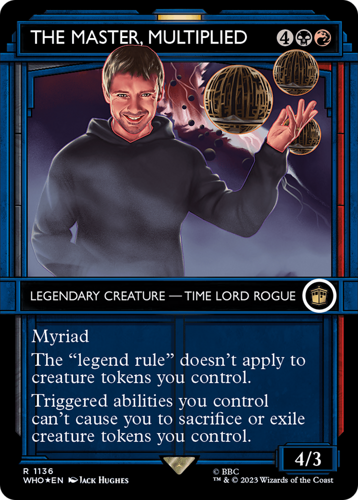 The Master, Multiplied (Showcase) (Surge Foil) (WHO-1136) - Doctor Who: (Showcase) (Borderless) Foil