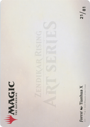 Forest // Forest (AZNR-021) - Zendikar Rising Art Series (Borderless) Foil