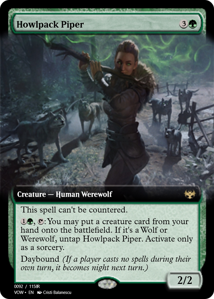 Howlpack Piper // Wildsong Howler (PRM-95425) - Magic Online Promos Foil
