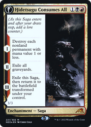 Hidetsugu Consumes All (PRE-221S) - Kamigawa: Neon Dynasty Promos: (fandfc, enchantment) Foil