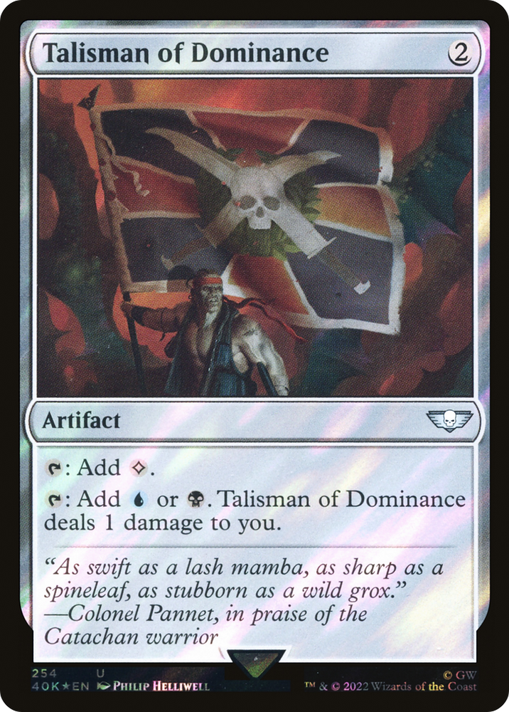 Talisman of Dominance (254) (Surge Foil) (40K-254★) - Warhammer 40,000 Commander Foil