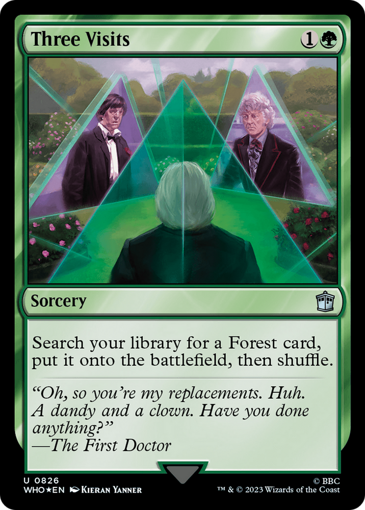 Three Visits (Surge Foil) (WHO-826) - Doctor Who Foil