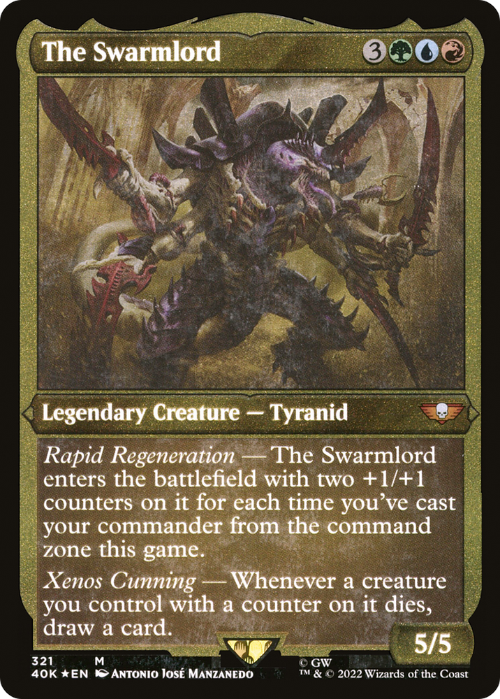 The Swarmlord (40K-321) - Warhammer 40,000 Commander Etched Foil