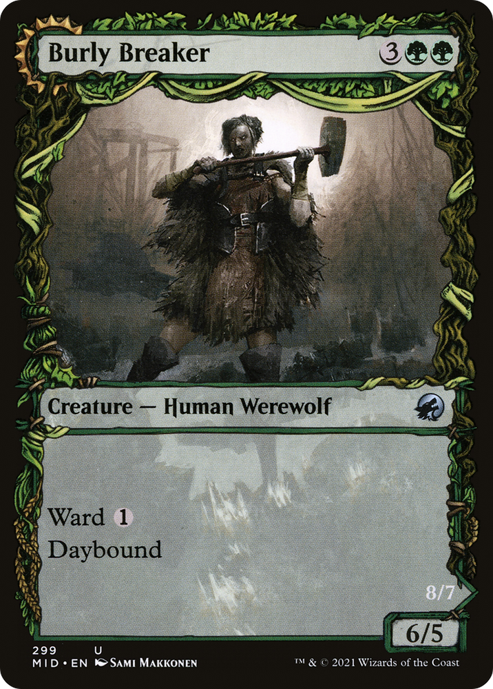 Burly Breaker (Showcase) (MID-299) - Innistrad: Midnight Hunt: (Showcase, Double Faced Transform) Foil