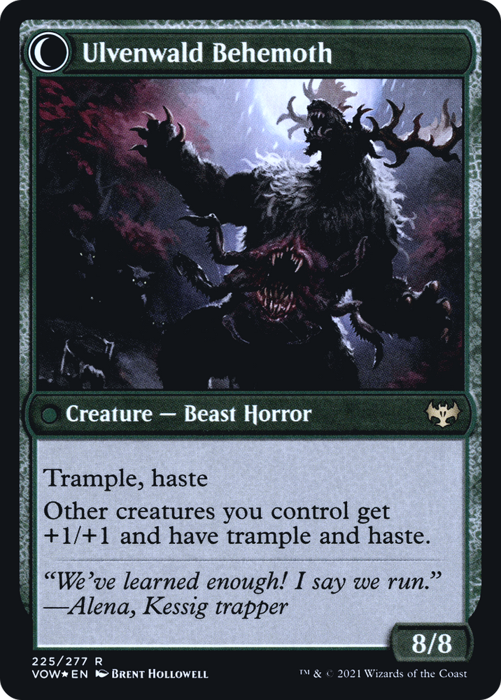 Ulvenwald Oddity (PRE-225S) - Innistrad: Crimson Vow Promos: (Double Faced Transform) Foil