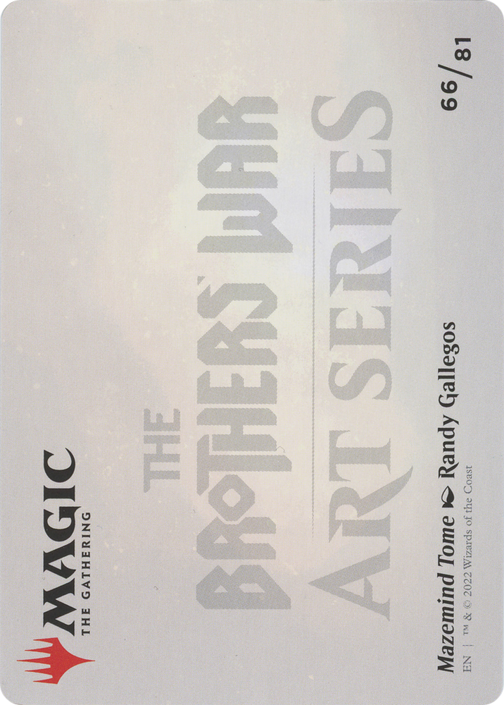 Mazemind Tome // Mazemind Tome (ABRO-066) - The Brothers' War Art Series (Borderless) Foil