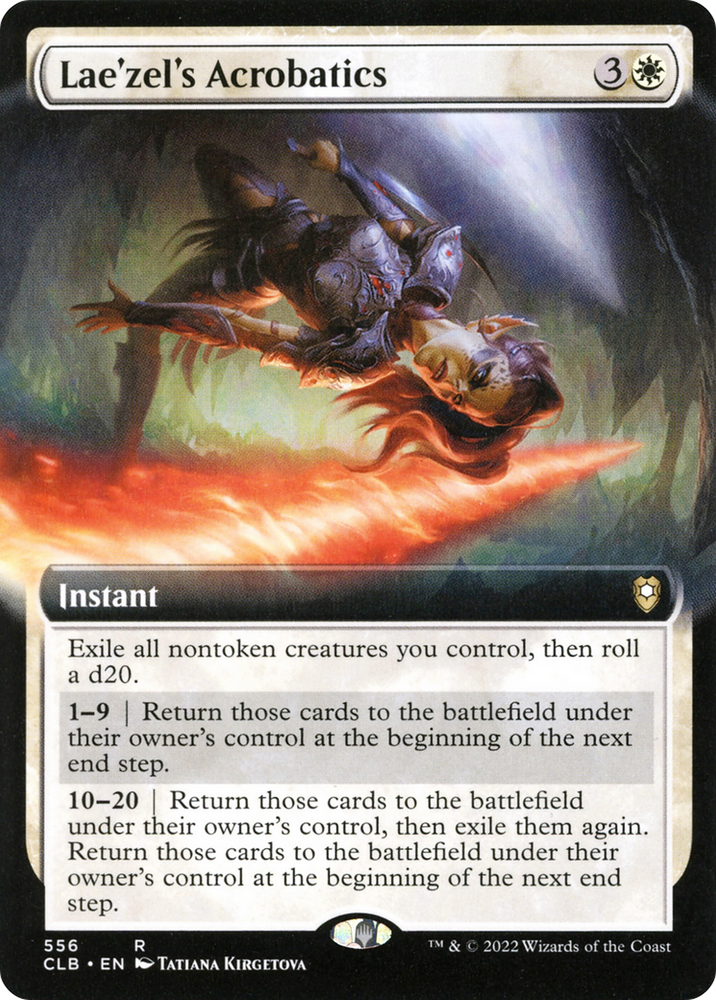 Lae'zel's Acrobatics (Extended Art) (CLB-556) - Commander Legends: Battle for Baldur's Gate: (Extended Art)