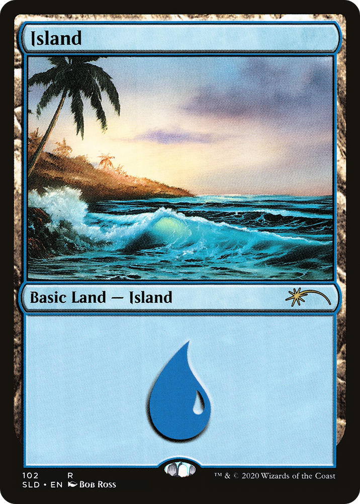 Island (102) (Bob Ross) (SLD-102) - Secret Lair Drop Foil