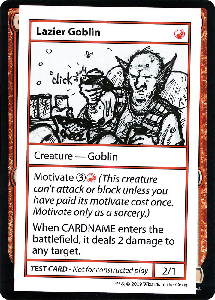 Lazier Goblin (No PW Symbol) (CMB1-056) - Mystery Booster Playtest Cards 2021