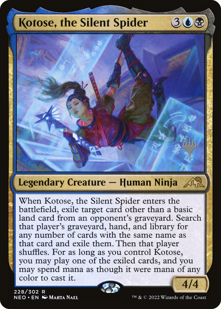 Kotose, the Silent Spider (PPNEO-228P) - Kamigawa: Neon Dynasty Promos Foil