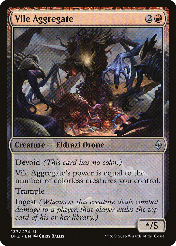 Vile Aggregate (BFZ-137) - Battle for Zendikar: (devoid) Foil