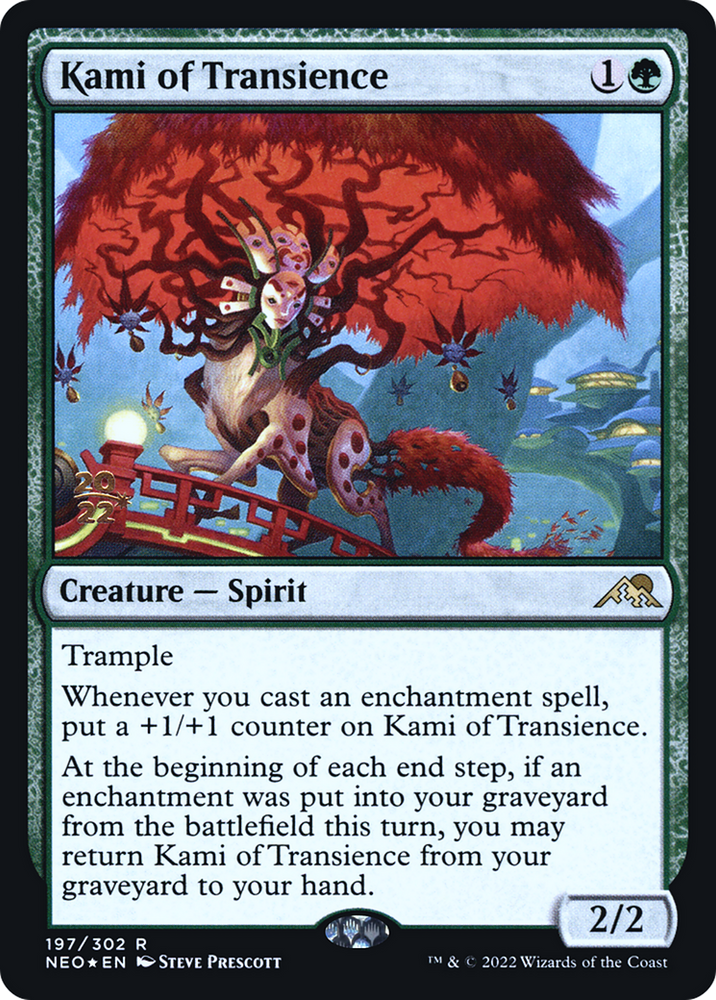 Kami of Transience (PRE-197S) - Kamigawa: Neon Dynasty Promos Foil