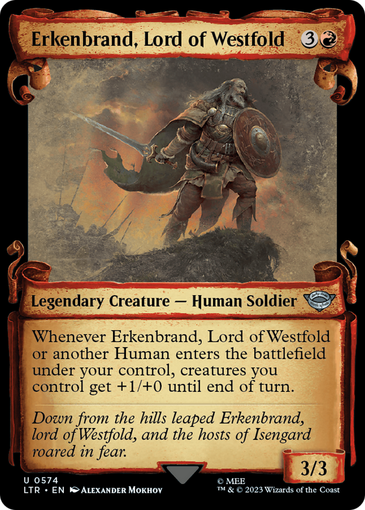 Erkenbrand, Lord of Westfold (Showcase Scrolls) (LTR-574) - The Lord of the Rings: Tales of Middle-earth: (Showcase)