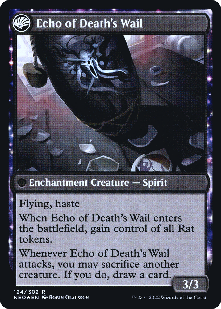 Tribute to Horobi (PRE-124S) - Kamigawa: Neon Dynasty Promos: (fandfc, enchantment) Foil