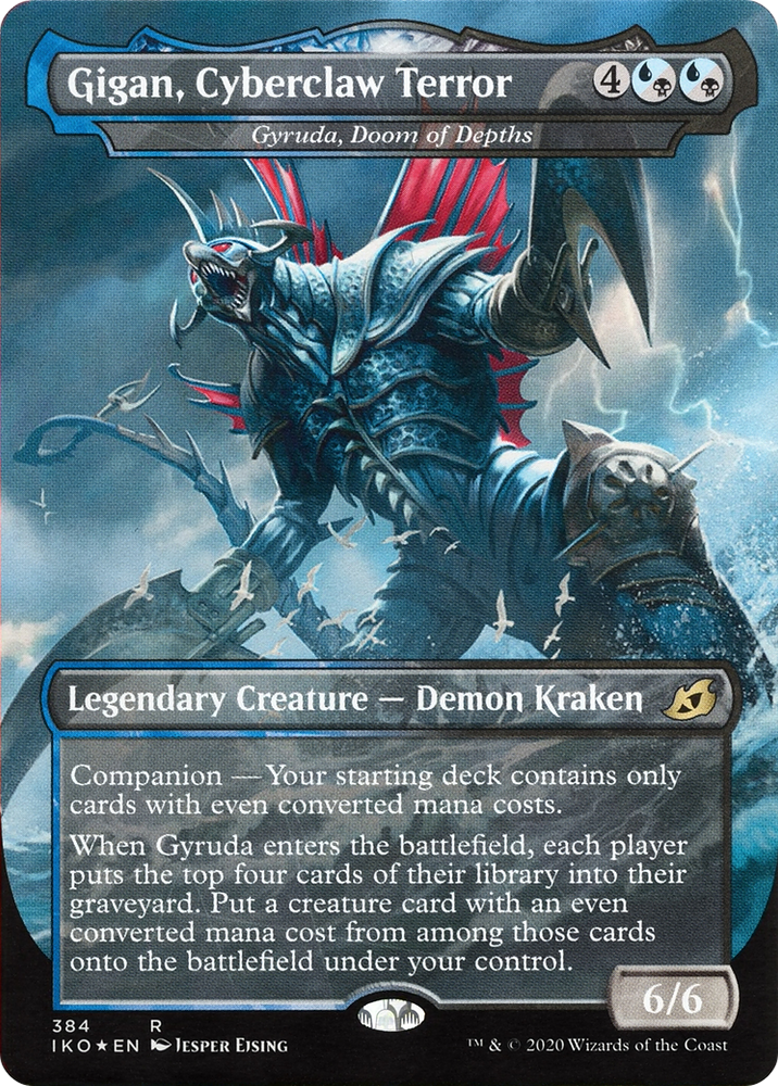 Gigan, Cyberclaw Terror - Gyruda, Doom of Depths (IKO-384) - Ikoria: Lair of Behemoths / Gigan, Cyberclaw Terror: (companion) (Borderless)