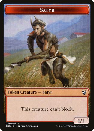 Satyr // Spider Double-Sided Token (THB-9 // 10) - Theros Beyond Death Tokens Foil