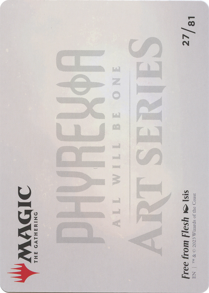 Free from Flesh // Free from Flesh (AONE-027) - Phyrexia: All Will Be One Art Series (Borderless) Foil