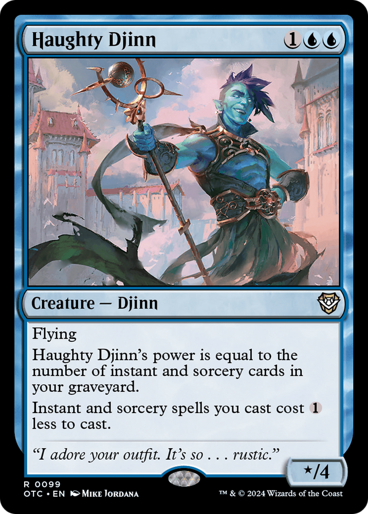 Haughty Djinn (OTC-099) - Outlaws of Thunder Junction Commander