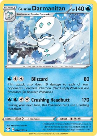 Galarian Darmanitan (44) 044/189  SWSH03 Darkness Ablaze - Rare