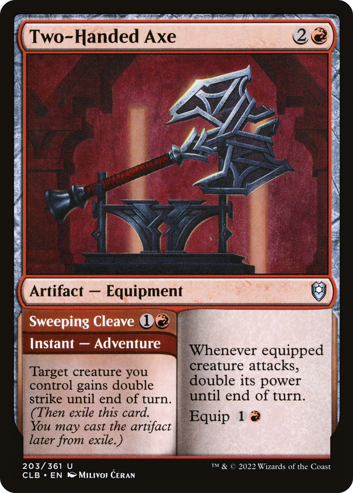 Two-Handed Axe (CLB-203) - Commander Legends: Battle for Baldur's Gate Foil