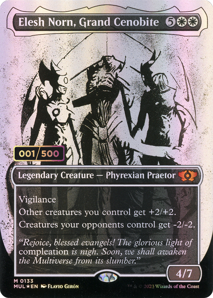Elesh Norn, Grand Cenobite (Serial Numbered) (MUL-133) - Multiverse Legends: (Showcase) (Borderless) Foil