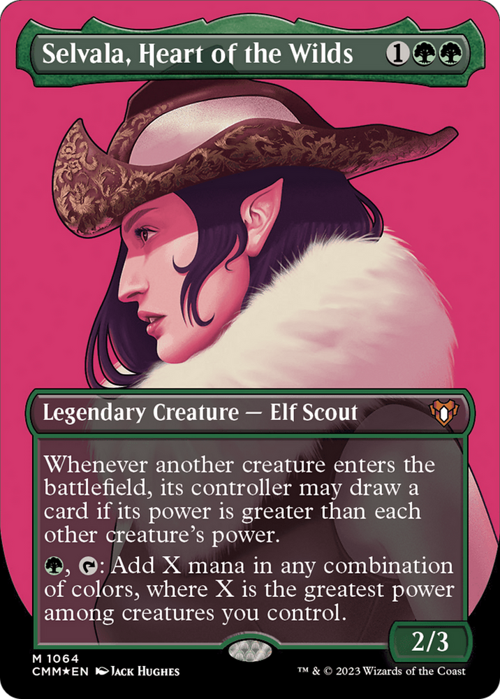 Selvala, Heart of the Wilds (Textured Foil) (CMM-1064) - Commander Masters (Borderless) Foil