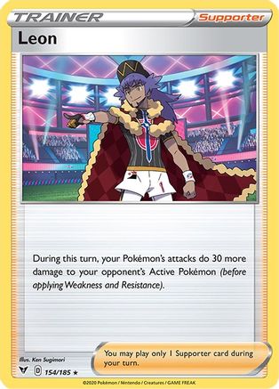 Leon 154/185  - Holofoil SWSH04 Vivid Voltage - Holo Rare