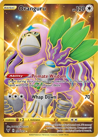 Oranguru (Secret) 199/185  - Holofoil SWSH04 Vivid Voltage - Secret Rare