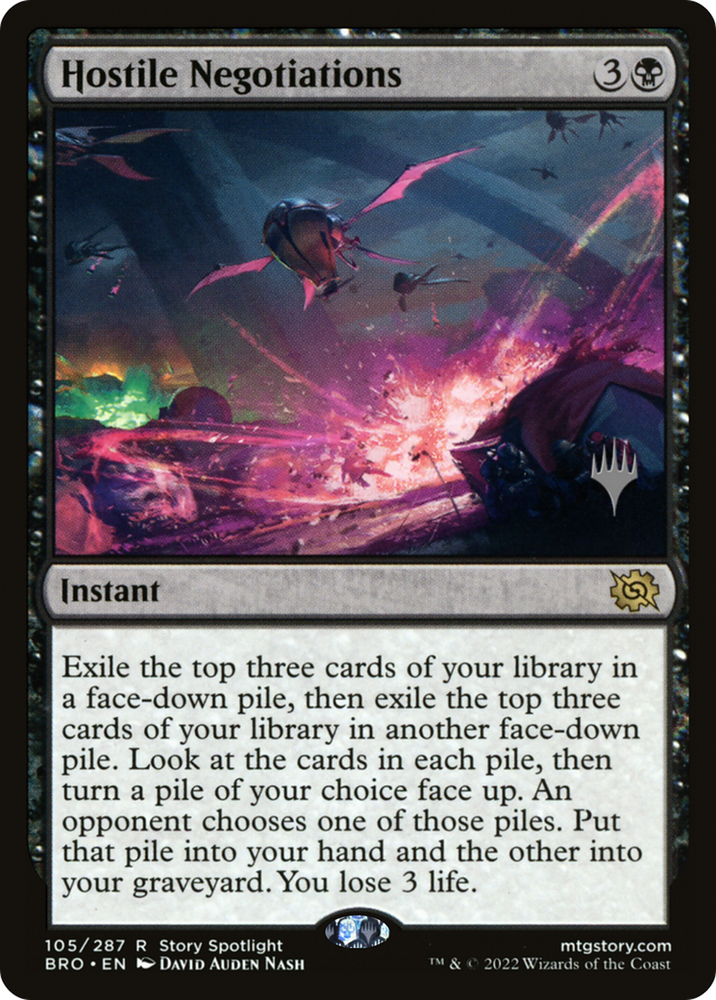 Hostile Negotiations (PPBRO-105) - The Brothers' War Promos Foil