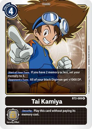 Tai Kamiya - BT2-089 (BT2-089) - Release Special Booster 1.0