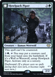 Howlpack Piper (PRE-205S) - Innistrad: Crimson Vow Promos: (Double Faced Transform) Foil
