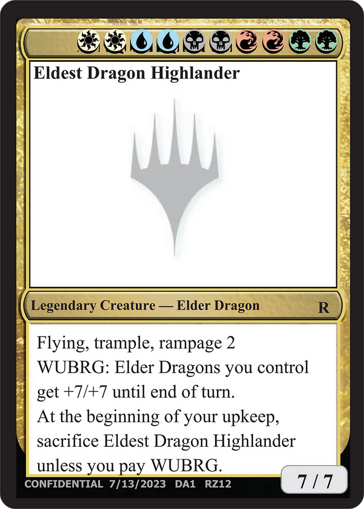 Eldest Dragon Highlander (UNK-RZ12) - Unknown Event