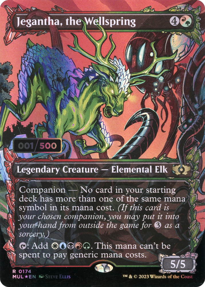 Jegantha, the Wellspring (Serial Numbered) (MUL-174) - Multiverse Legends: (Showcase) (Borderless) Foil