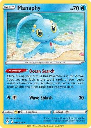Manaphy 024/072  Shining Fates - Rare