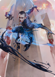 Kaito, Dancing Shadow // Kaito, Dancing Shadow (AONE-048) - Phyrexia: All Will Be One Art Series (Borderless) Foil