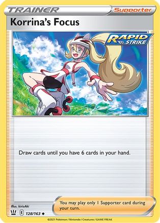 Korrina's Focus 128/163  - Reverse Holofoil SWSH05 Battle Styles - Uncommon