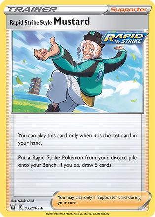 Rapid Strike Style Mustard 132/163  SWSH05 Battle Styles - Uncommon