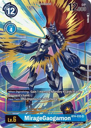 MirageGaogamon (Alternate Art) (BT4-035) - Great Legend Foil
