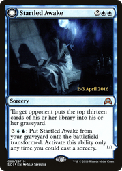 Startled Awake (PRE-88S) - Shadows over Innistrad Promos: (Double Faced Transform) Foil