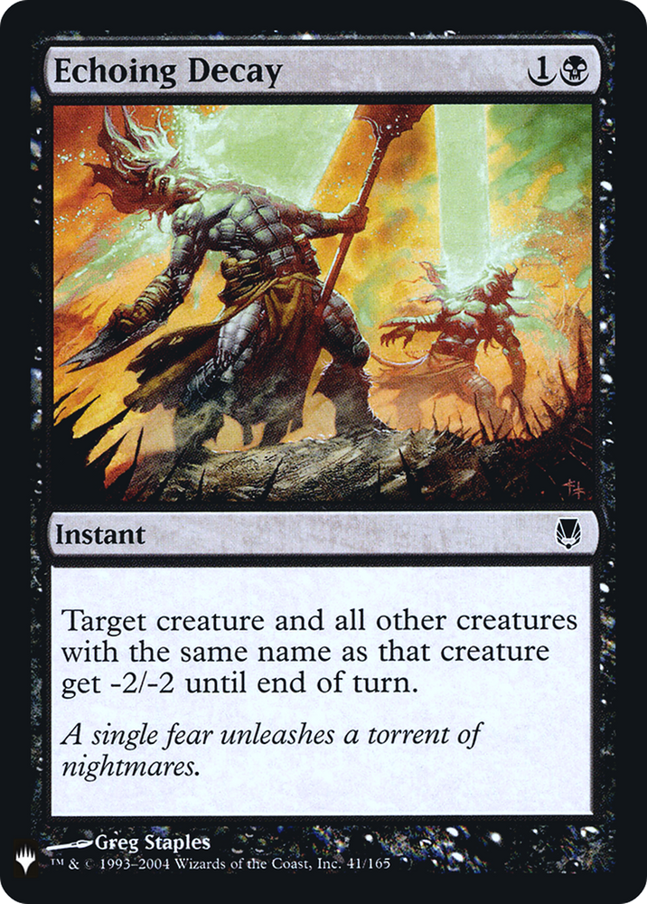 Echoing Decay (LIST-DST-41) - The List Foil
