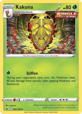 Kakuna 002/198  SWSH06 Chilling Reign - Uncommon