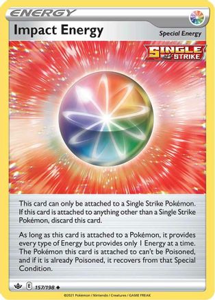 Impact Energy 157/198  - Reverse Holofoil SWSH06 Chilling Reign - Uncommon
